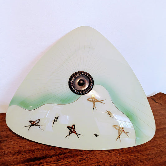 A 1950s Glass Art Deco Style Ceiling Light