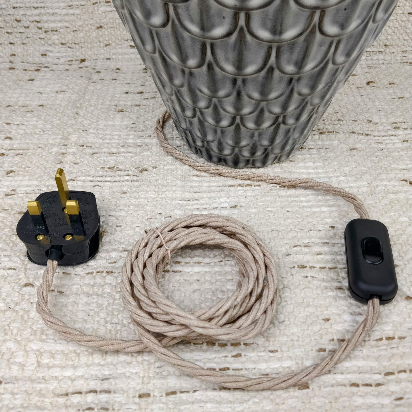Appreciate Things Grey Ceramic Table Lamp