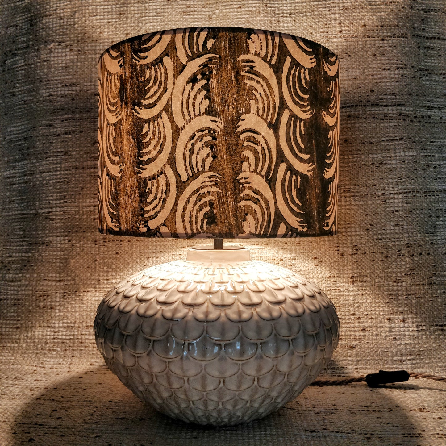 Appreciate Things White Ceramic Table Lamp Medium