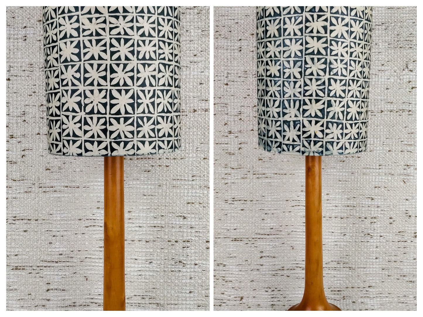 Pair of Italian Fruitwood Turned Table Lamps
