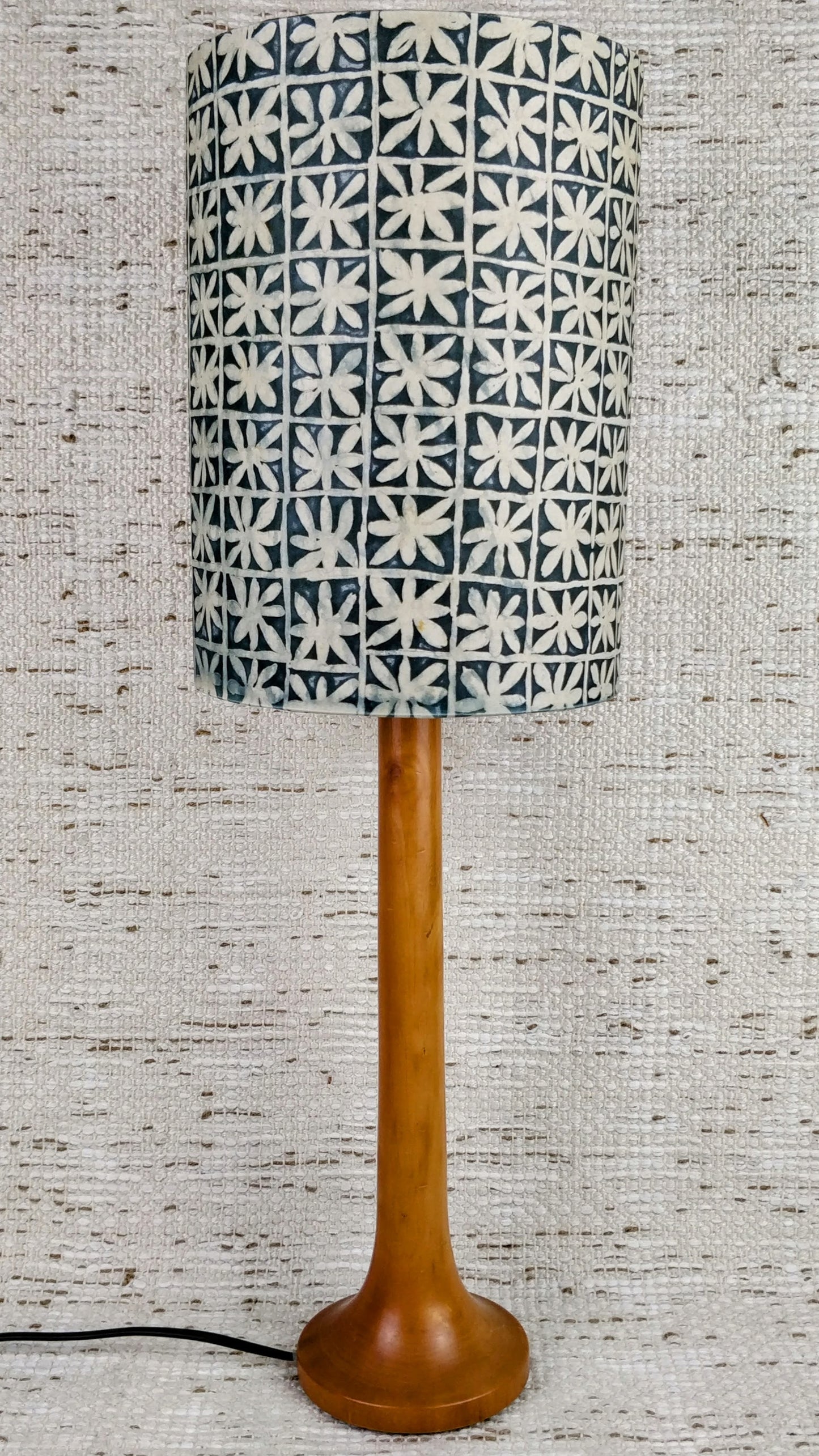 Pair of Italian Fruitwood Turned Table Lamps