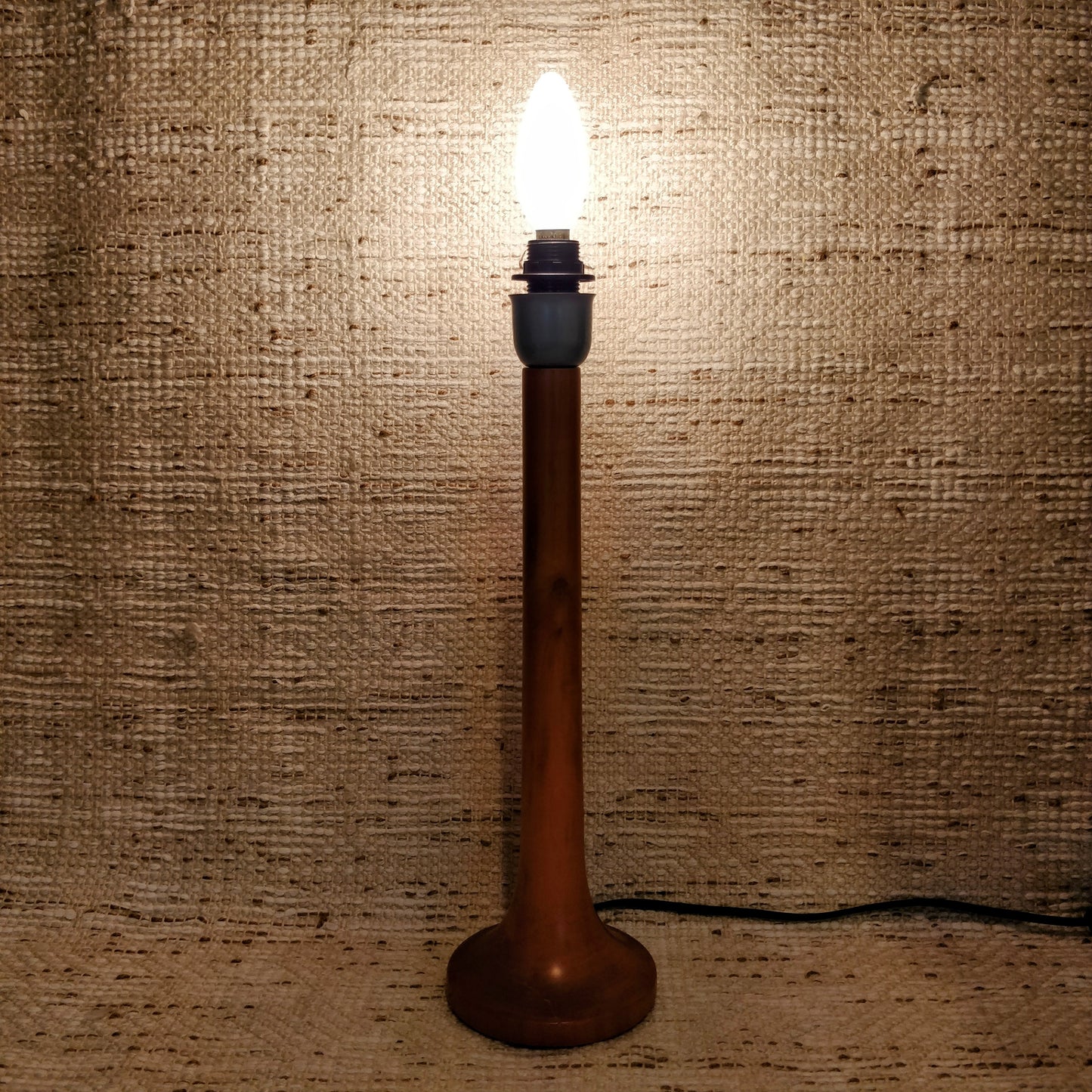 Pair of Italian Fruitwood Turned Table Lamps