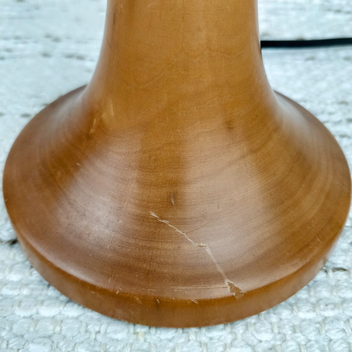 Pair of Italian Fruitwood Turned Table Lamps