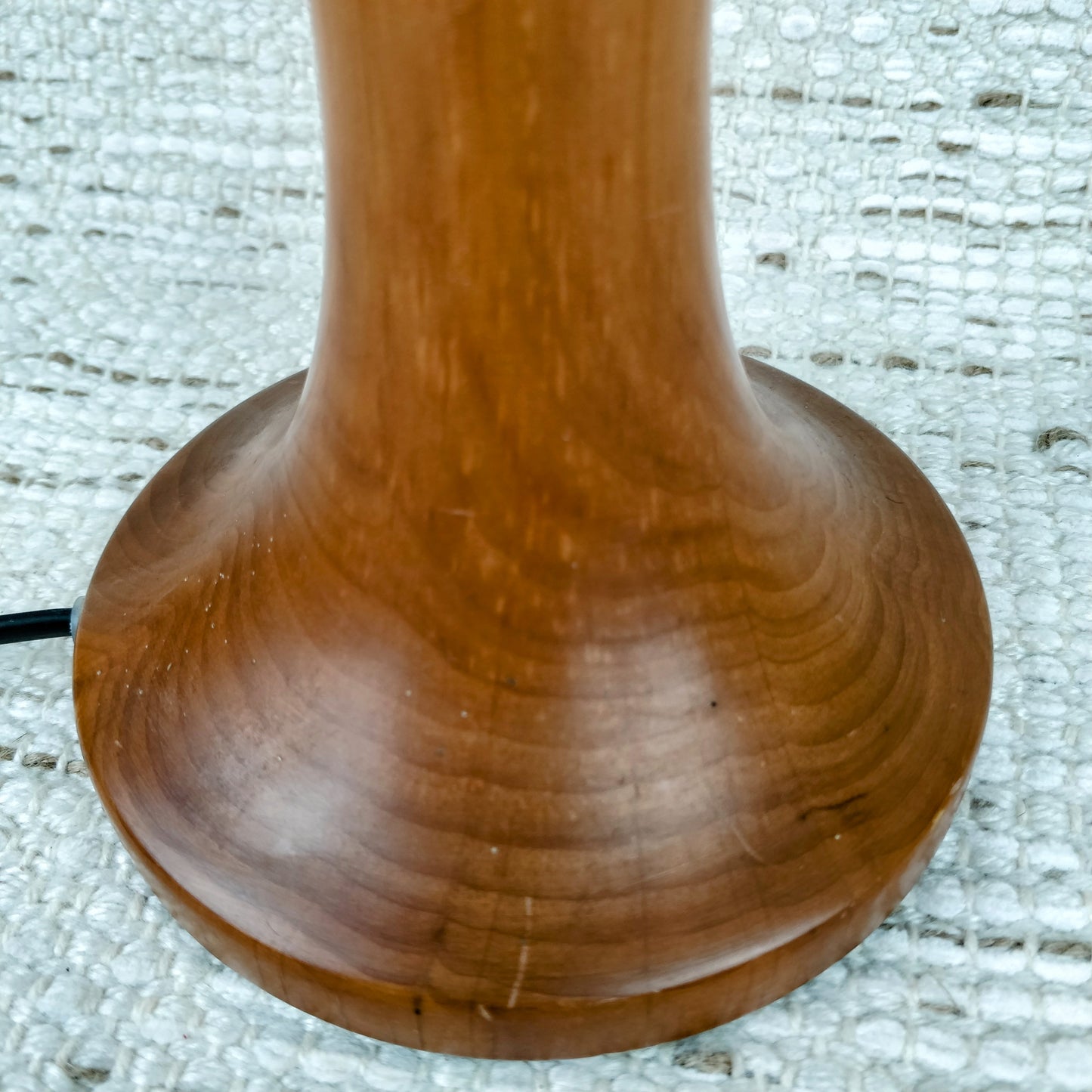 Pair of Italian Fruitwood Turned Table Lamps