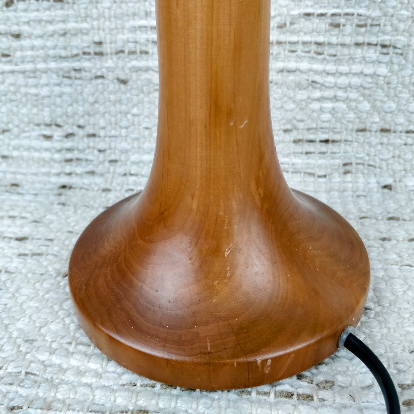 Pair of Italian Fruitwood Turned Table Lamps
