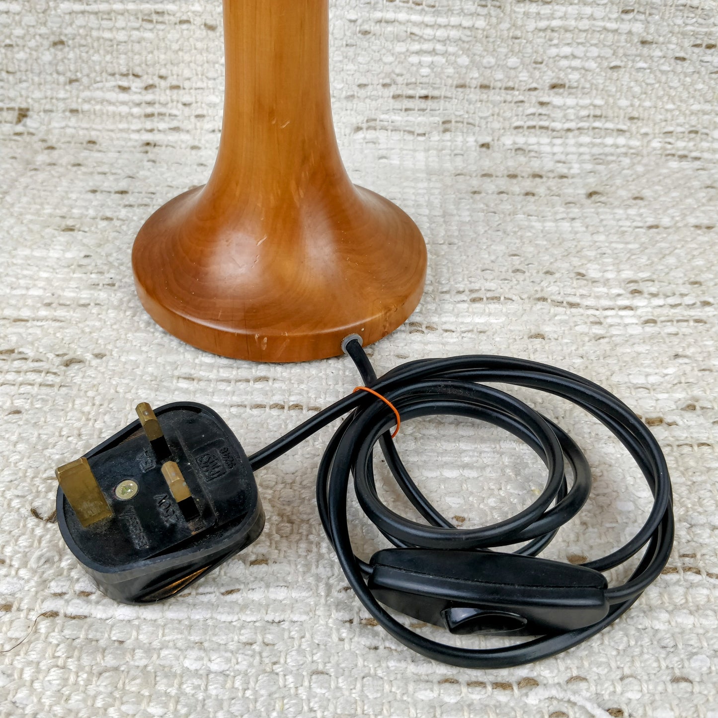 Pair of Italian Fruitwood Turned Table Lamps