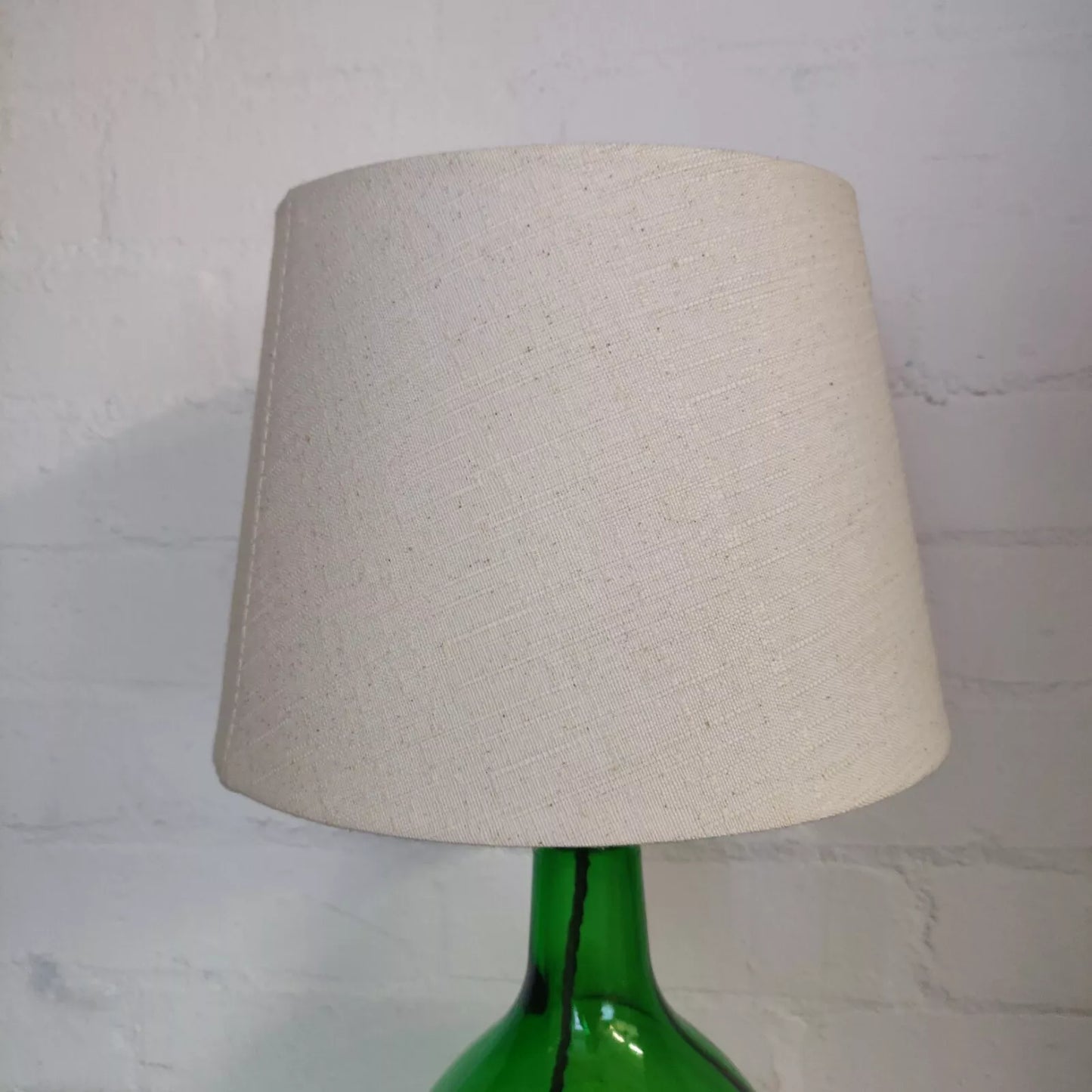 Green Glass Carboy Table Lamp