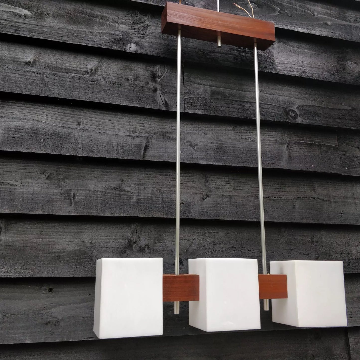 1970's Danish Triple Ceiling Pendant Light