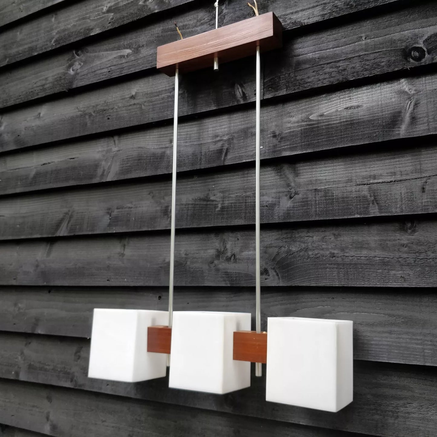 1970's Danish Triple Ceiling Pendant Light