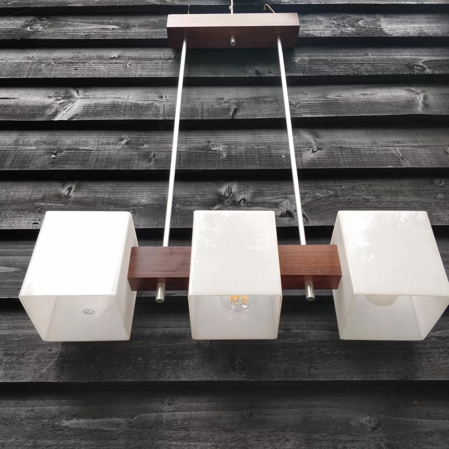1970's Danish Triple Ceiling Pendant Light