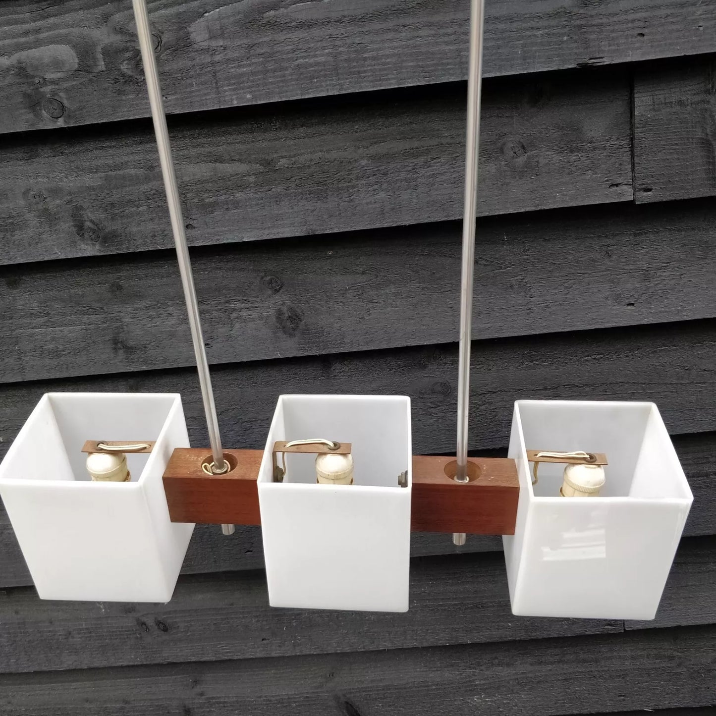 1970's Danish Triple Ceiling Pendant Light