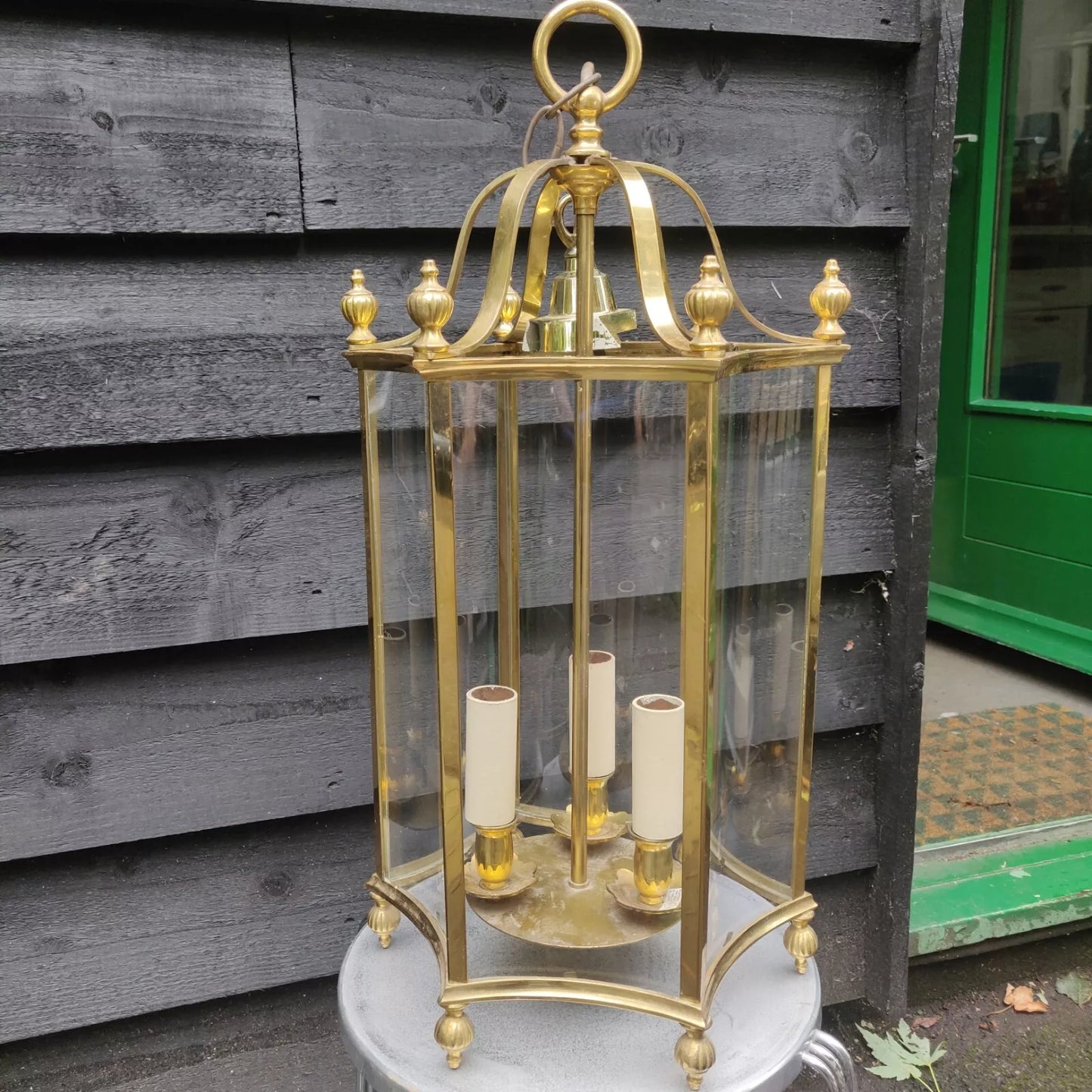 Georgian Style Brass Pendant Lantern