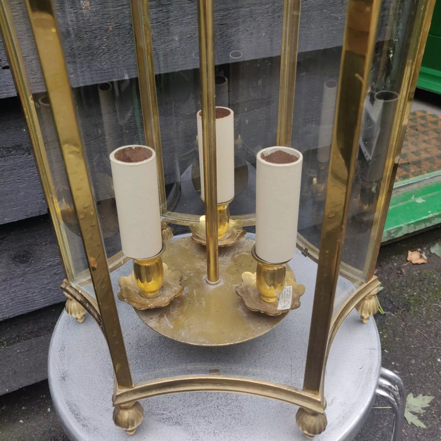 Georgian Style Brass Pendant Lantern