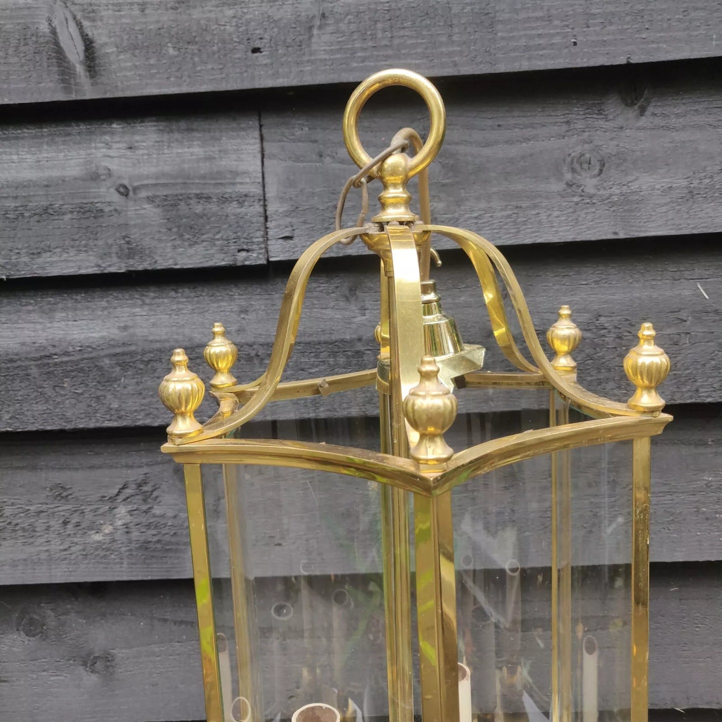 Georgian Style Brass Pendant Lantern
