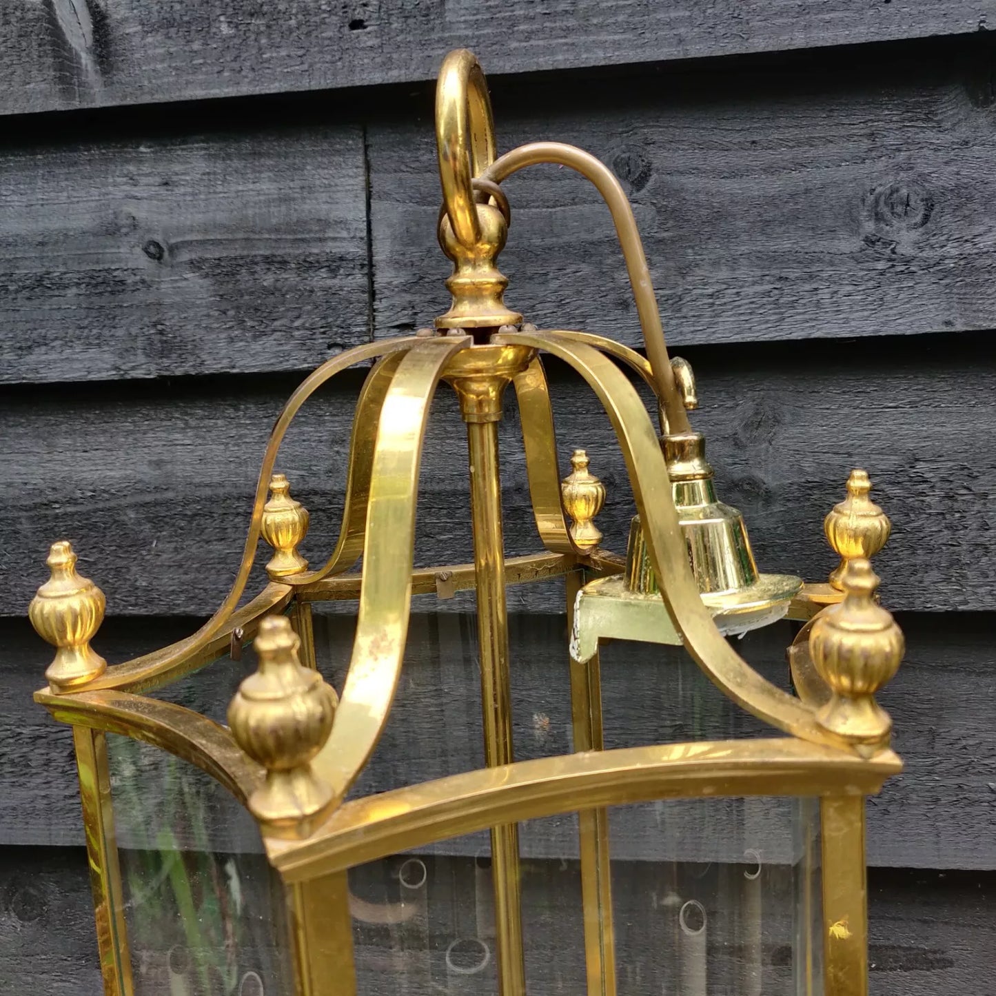 Georgian Style Brass Pendant Lantern