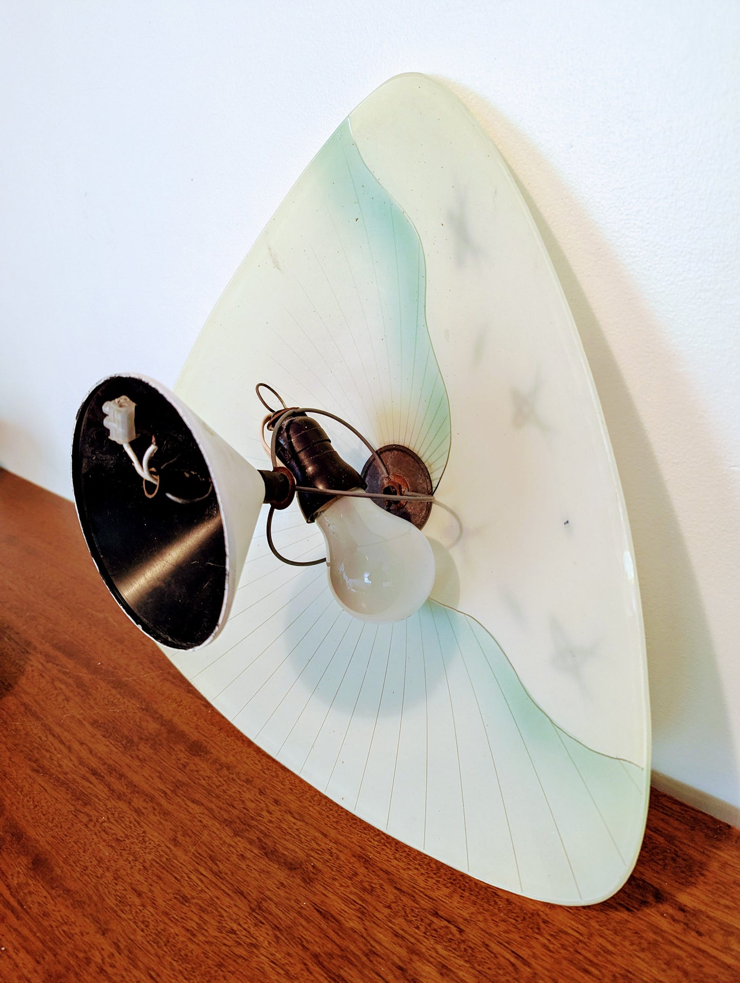 A 1950s Glass Art Deco Style Ceiling Light