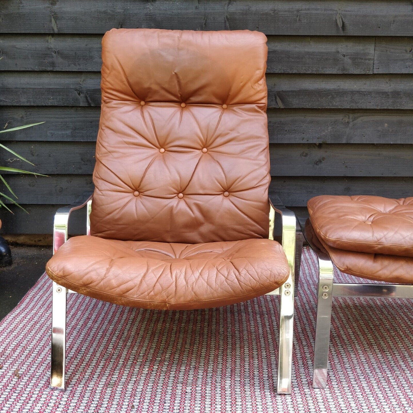 1970's Erling Revheim "Relax" Norwegian Armchair & Ottoman