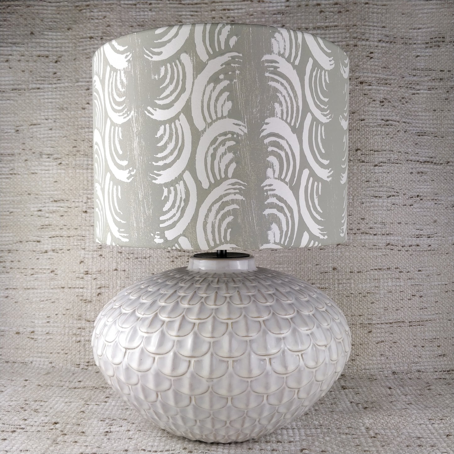 Appreciate Things White Ceramic Table Lamp Medium