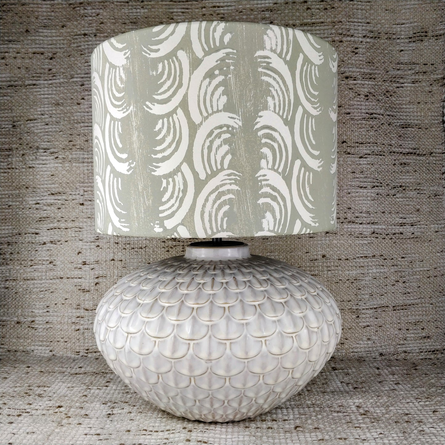 Appreciate Things White Ceramic Table Lamp Large