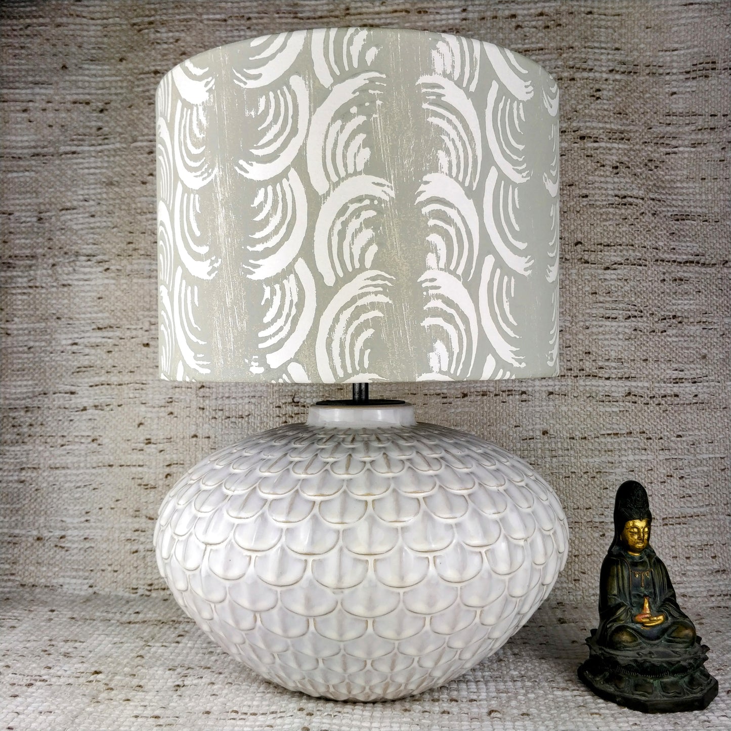 Appreciate Things White Ceramic Table Lamp Medium