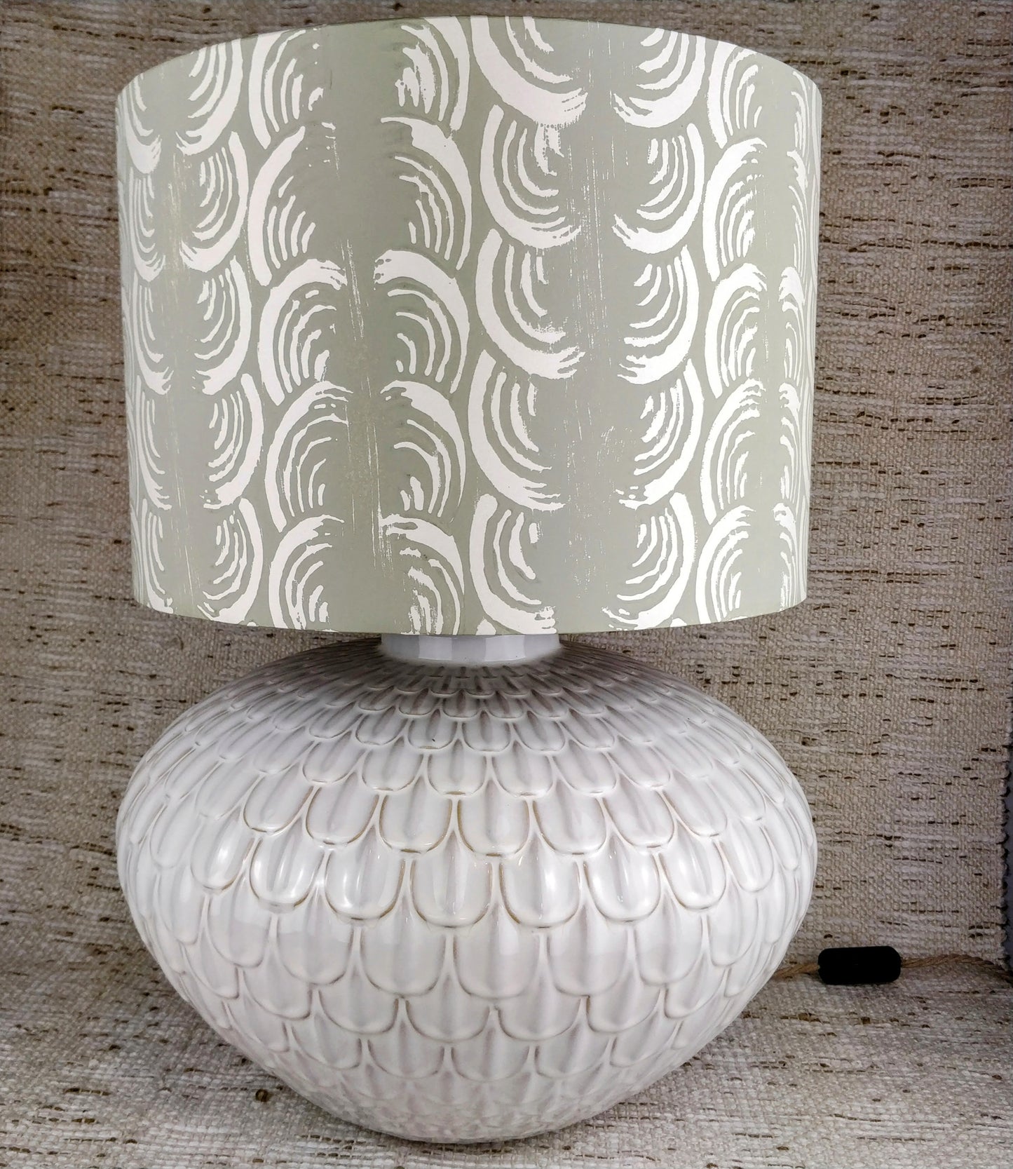 Appreciate Things White Ceramic Table Lamp Medium