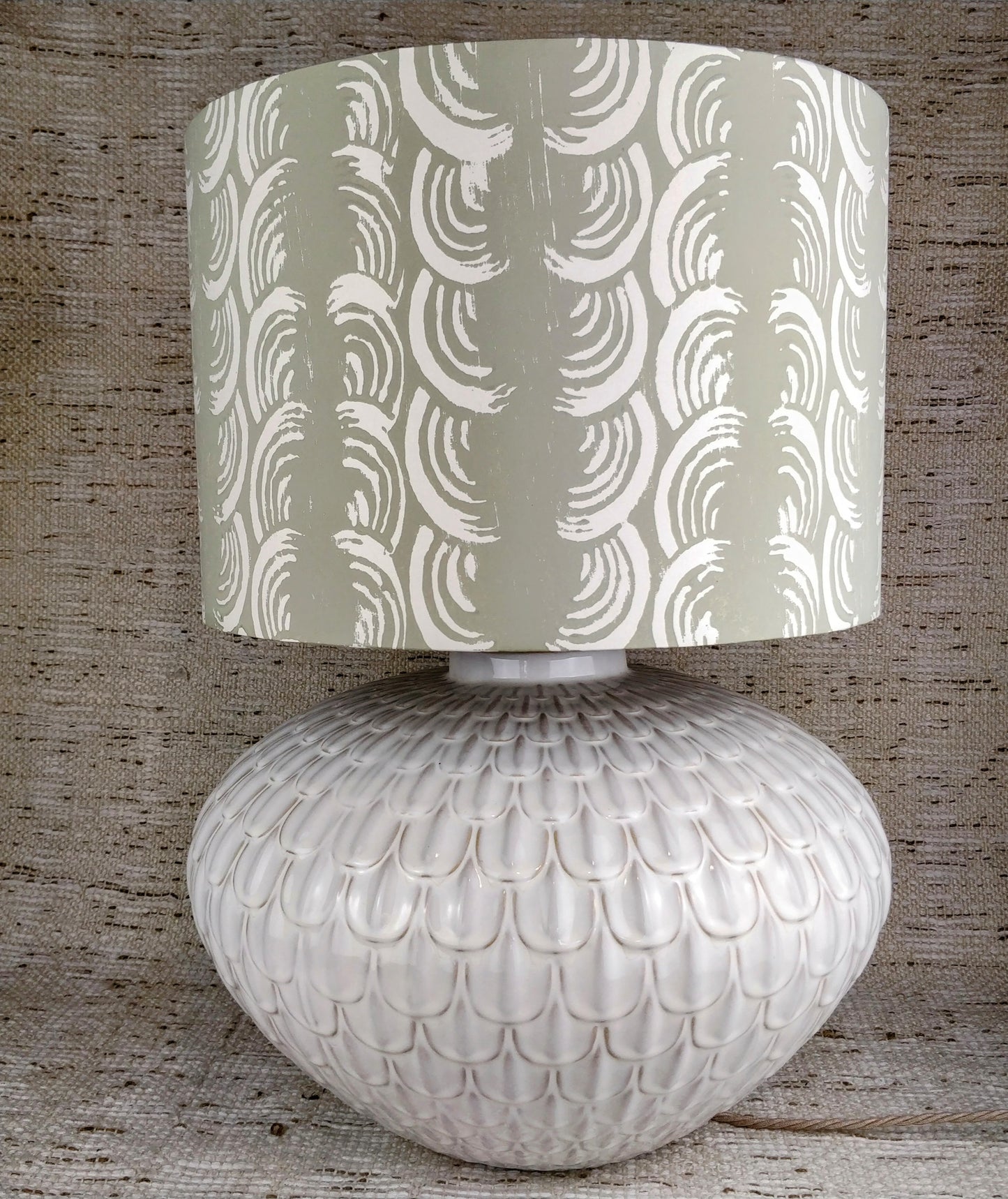 Appreciate Things White Ceramic Table Lamp Medium