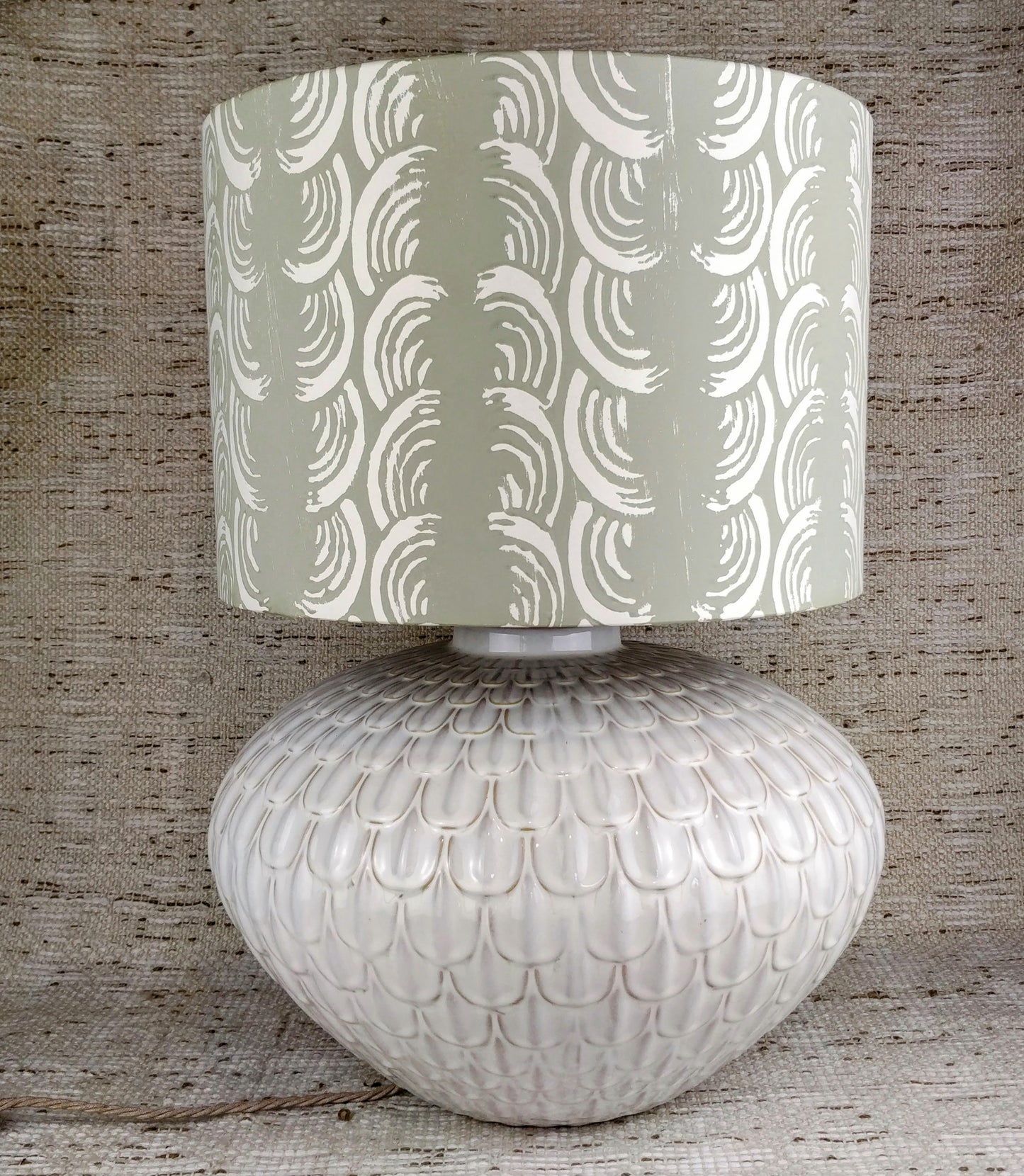Appreciate Things White Ceramic Table Lamp Large