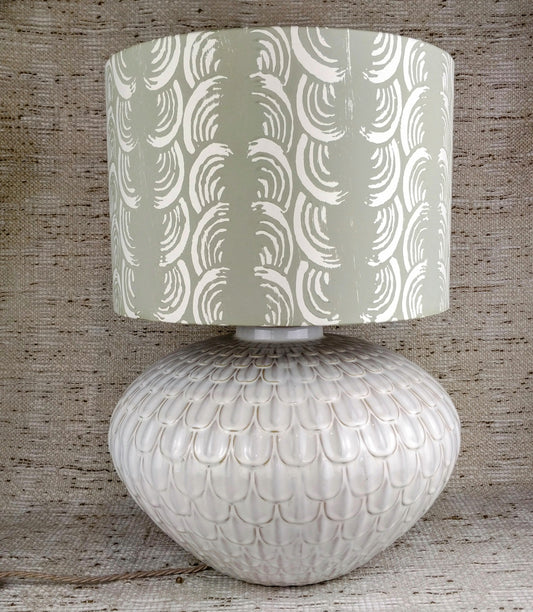 Appreciate Things White Ceramic Table Lamp Large