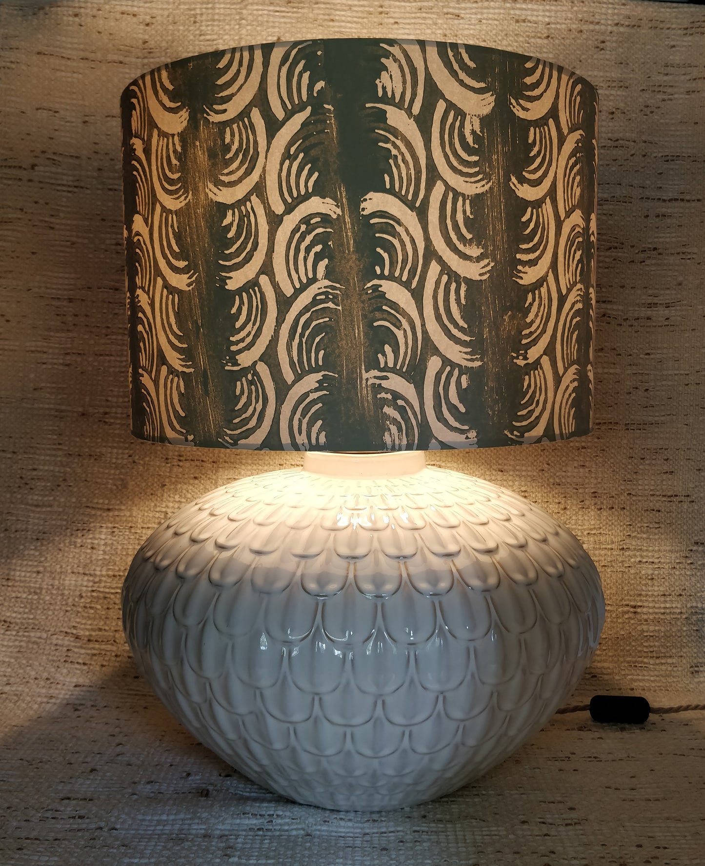 Appreciate Things White Ceramic Table Lamp Medium