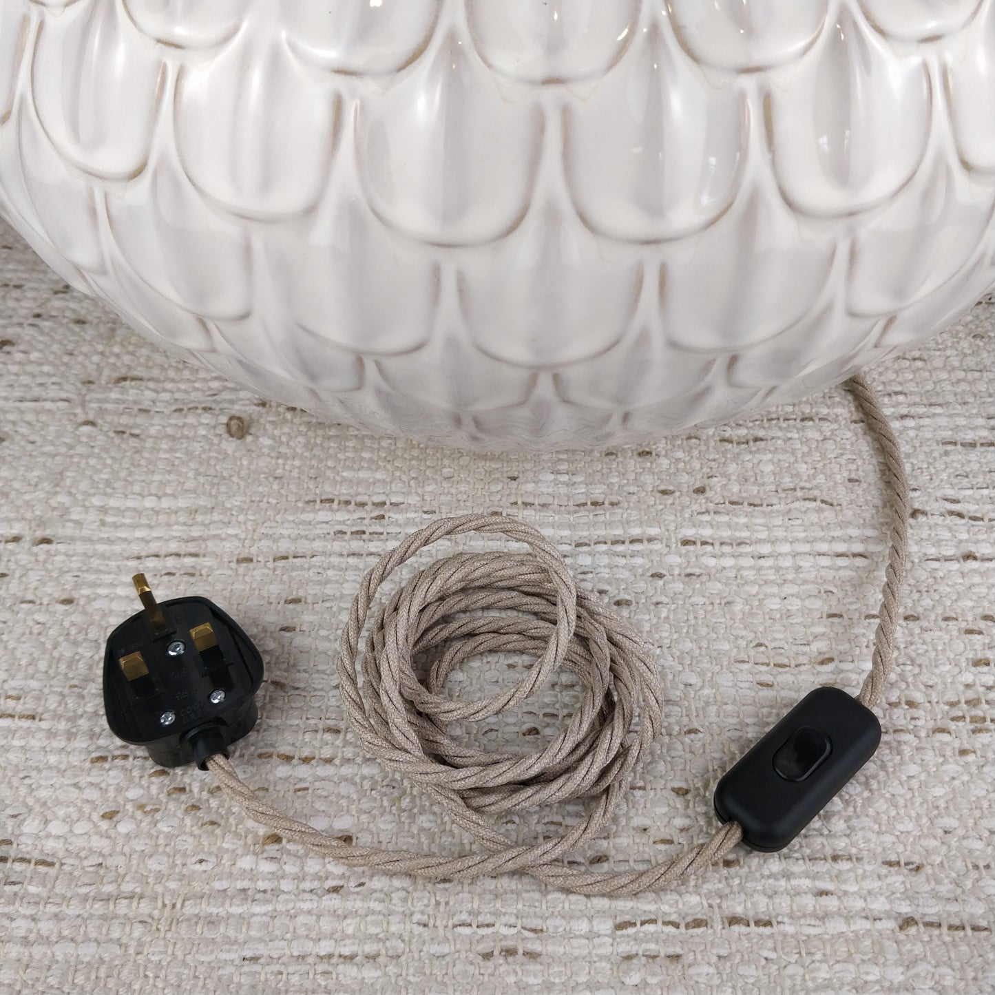 Appreciate Things White Ceramic Table Lamp Large