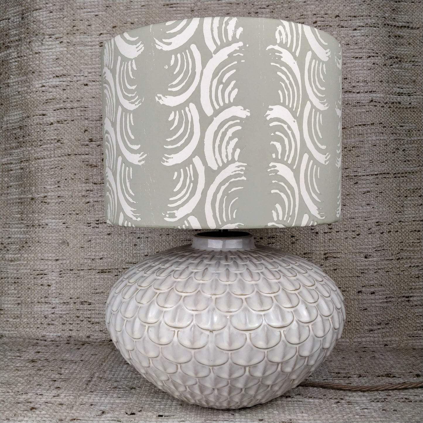 Appreciate Things White Ceramic Table Lamp Medium