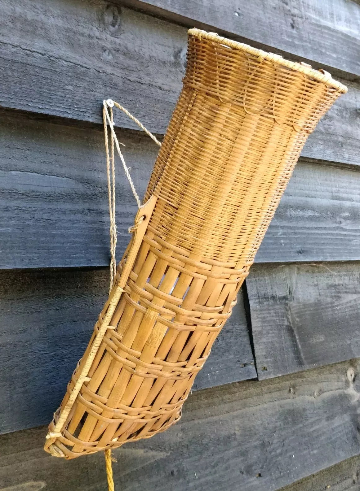 Borneo Fish / Eel Trap Rattan Ceiling or Wall Light