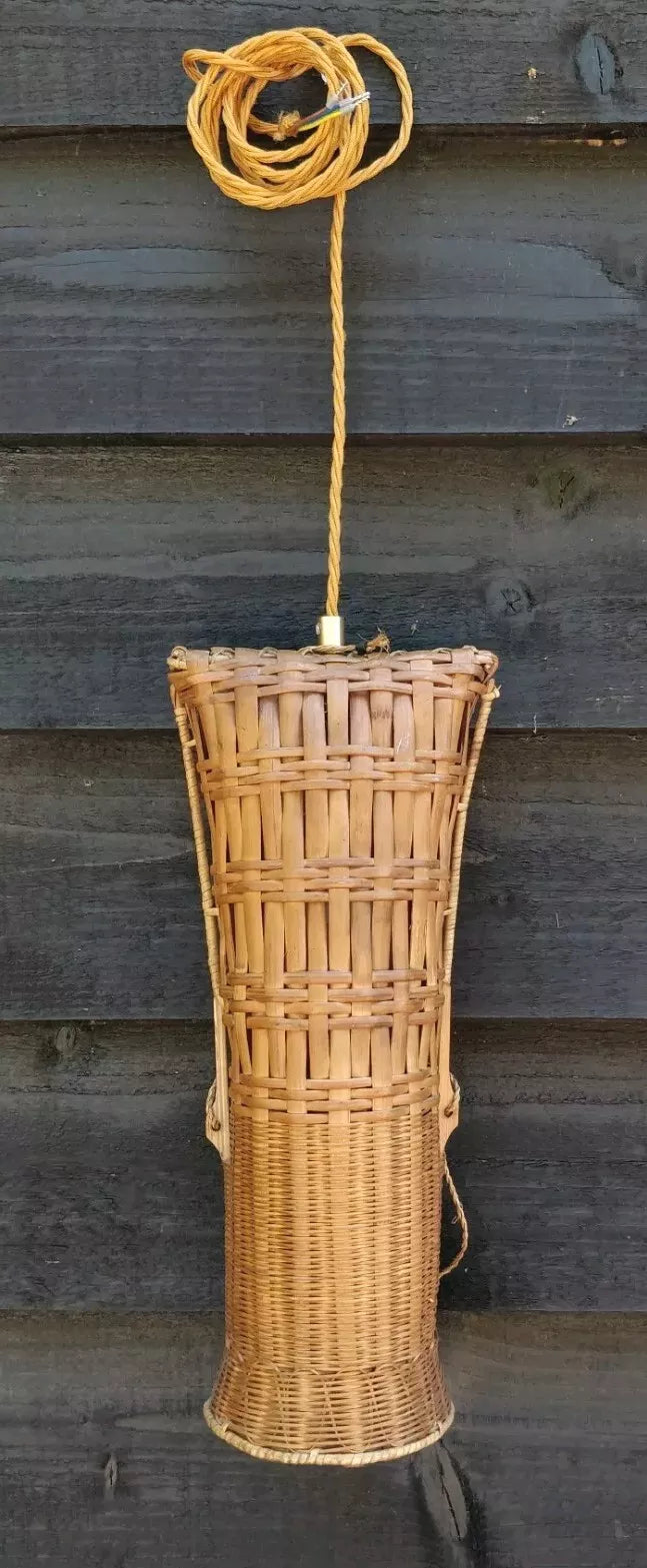 Borneo Fish / Eel Trap Rattan Ceiling or Wall Light