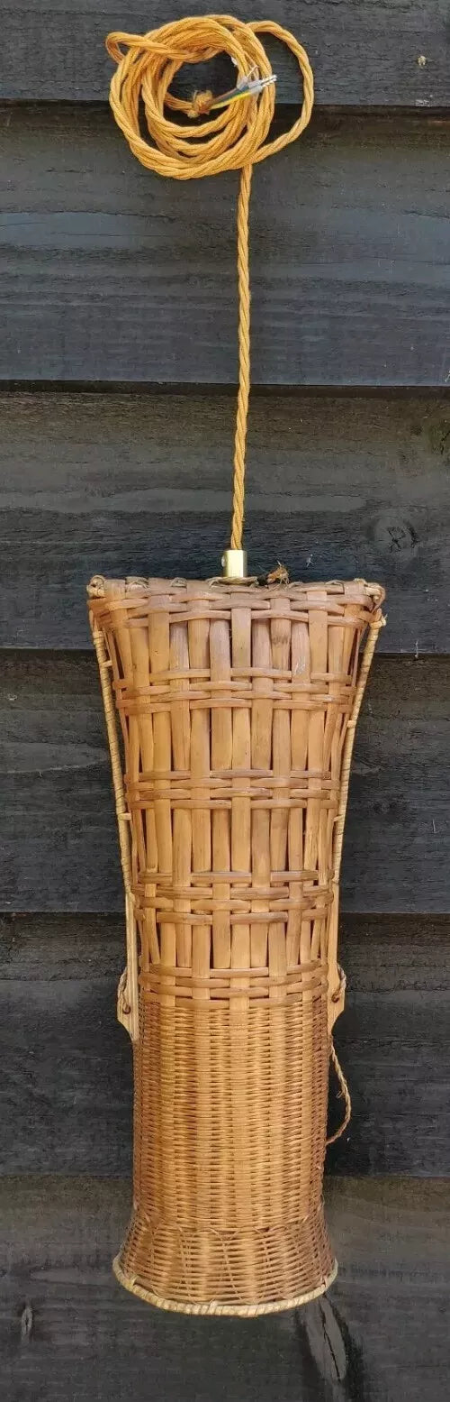 Borneo Fish / Eel Trap Rattan Ceiling or Wall Light