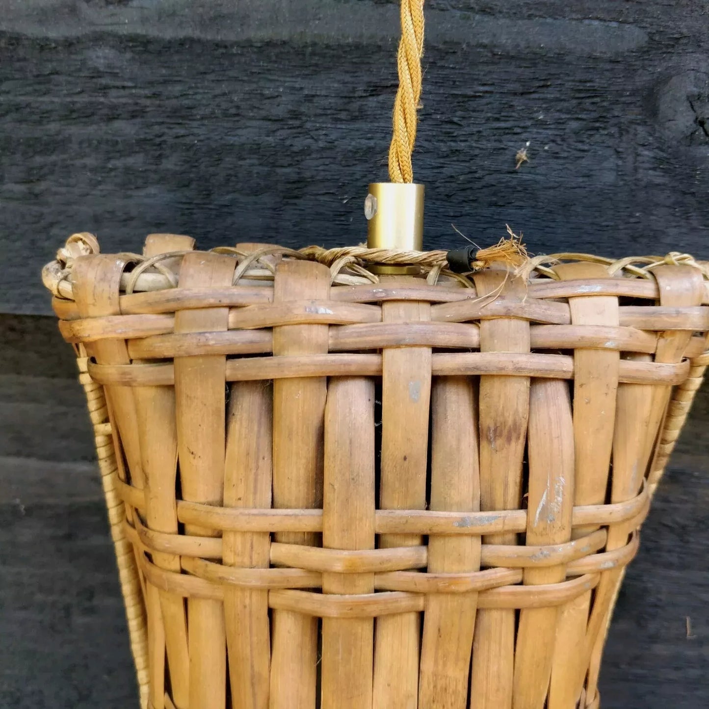 Borneo Fish / Eel Trap Rattan Ceiling or Wall Light