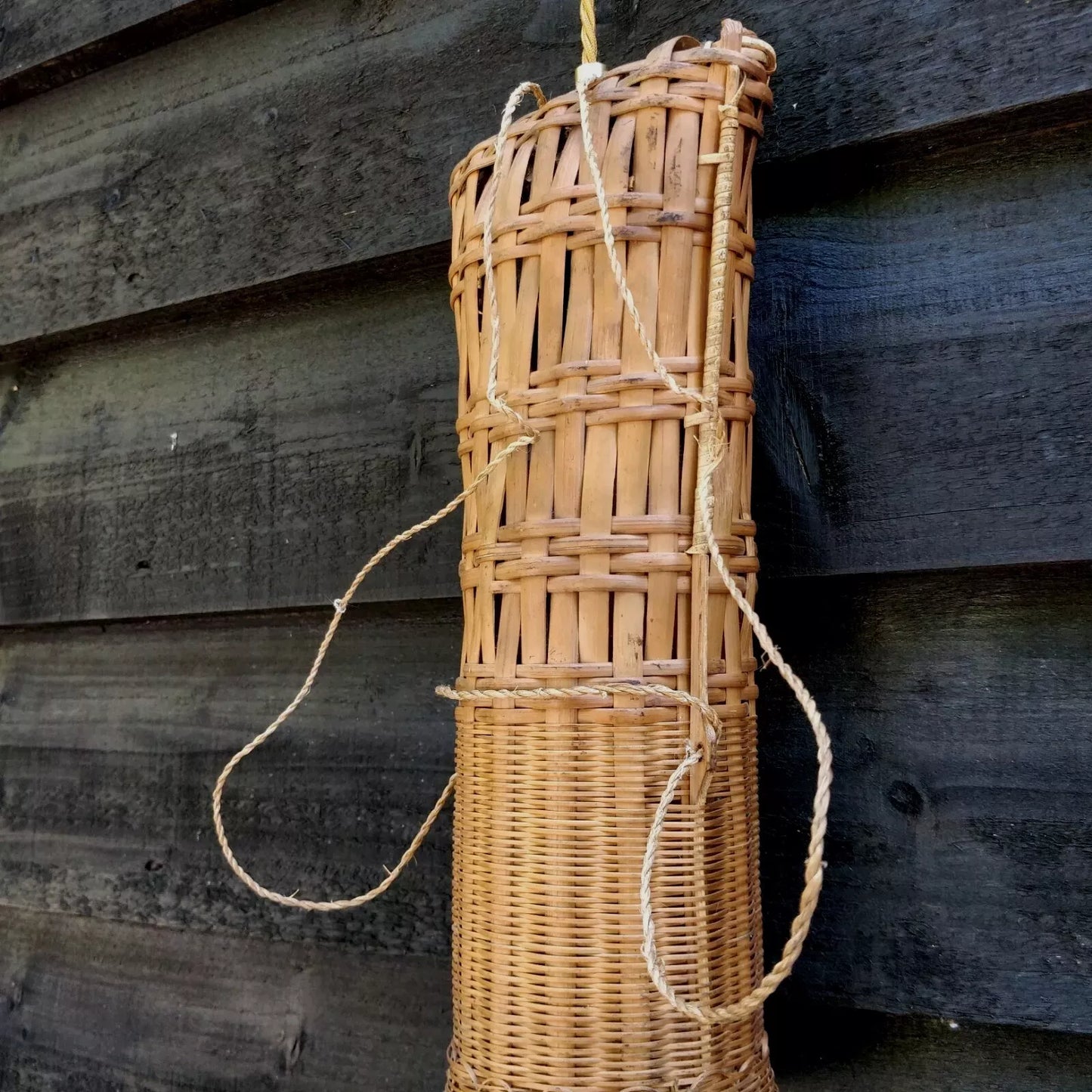 Borneo Fish / Eel Trap Rattan Ceiling or Wall Light