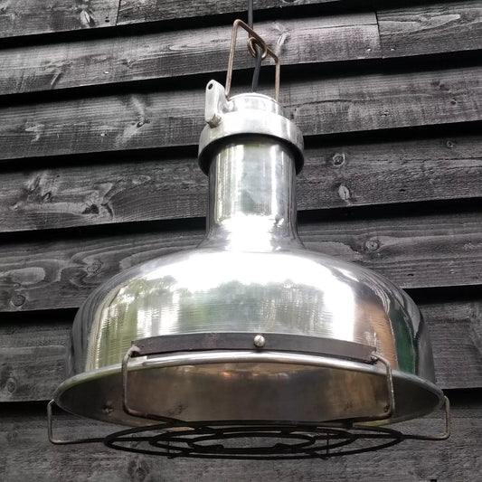 French "Oceanic" Aluminium Pendant Dockyard Ceiling Light