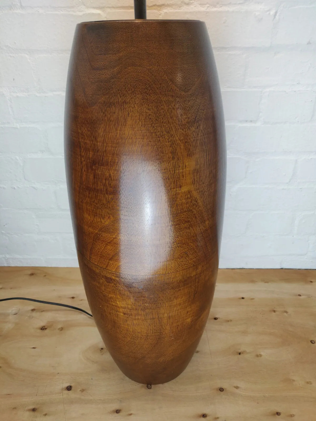 African Hardwood Conga Contemporary Floor or Table Lamp