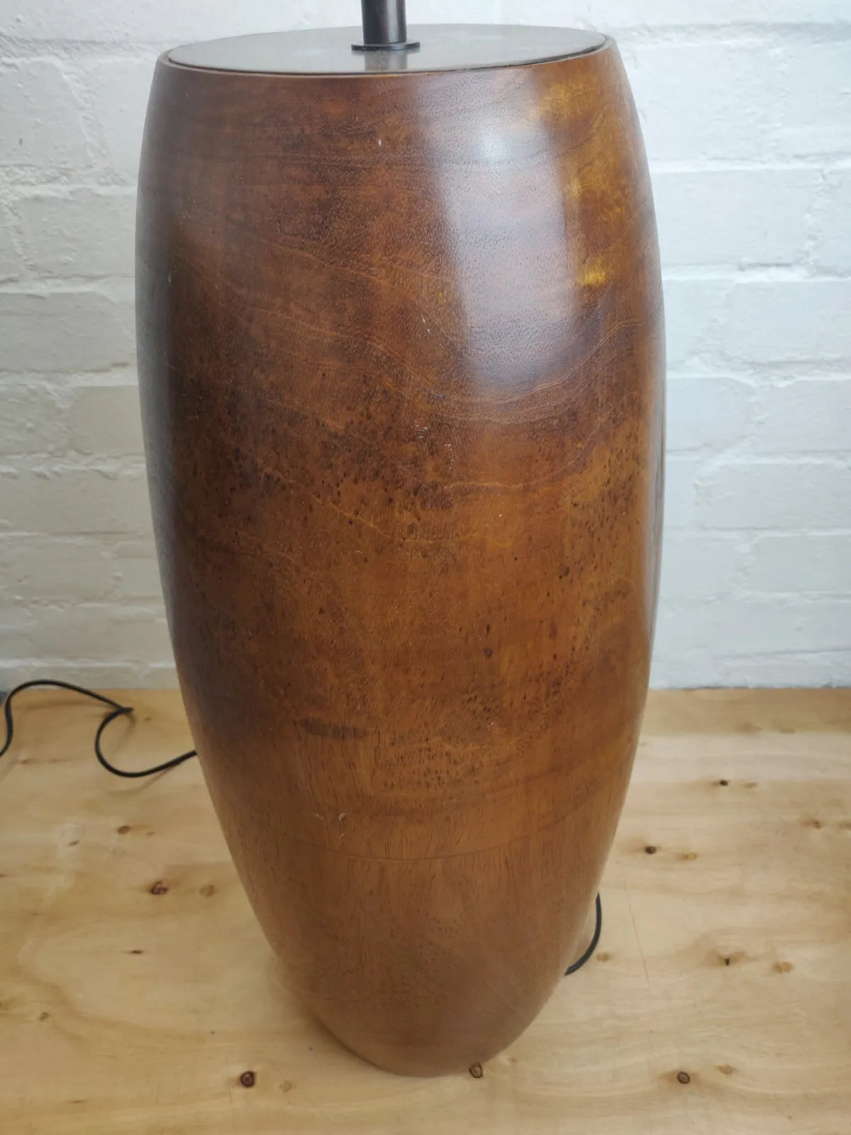 African Hardwood Conga Contemporary Floor or Table Lamp