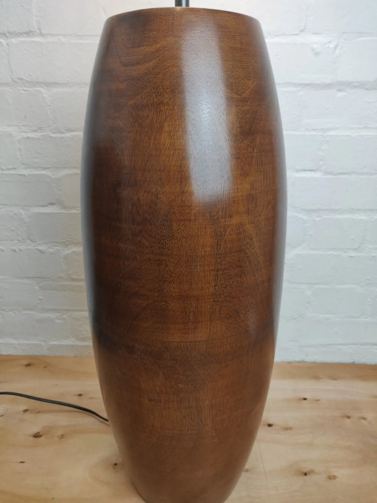 African Hardwood Conga Contemporary Floor or Table Lamp