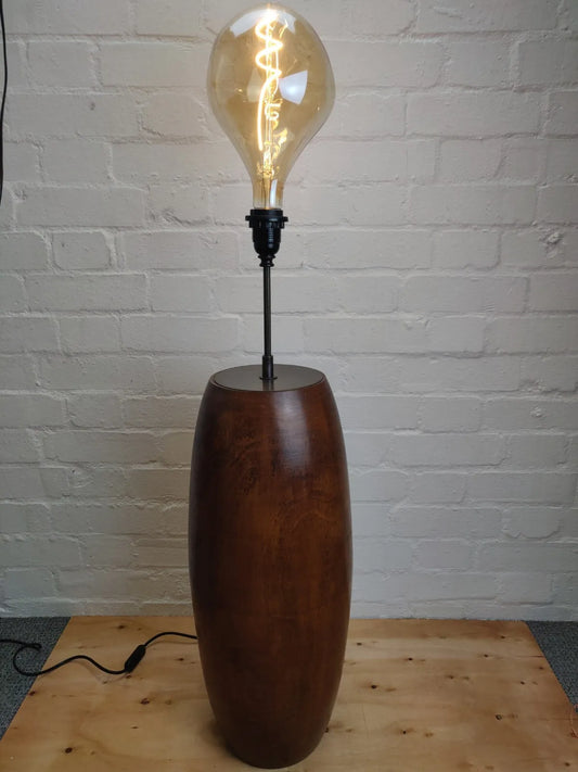 African Hardwood Conga Contemporary Floor or Table Lamp