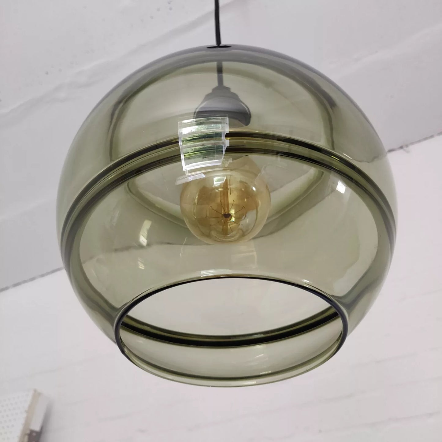 Porta Romana Green Glass Ball Pendant Ceiling Light