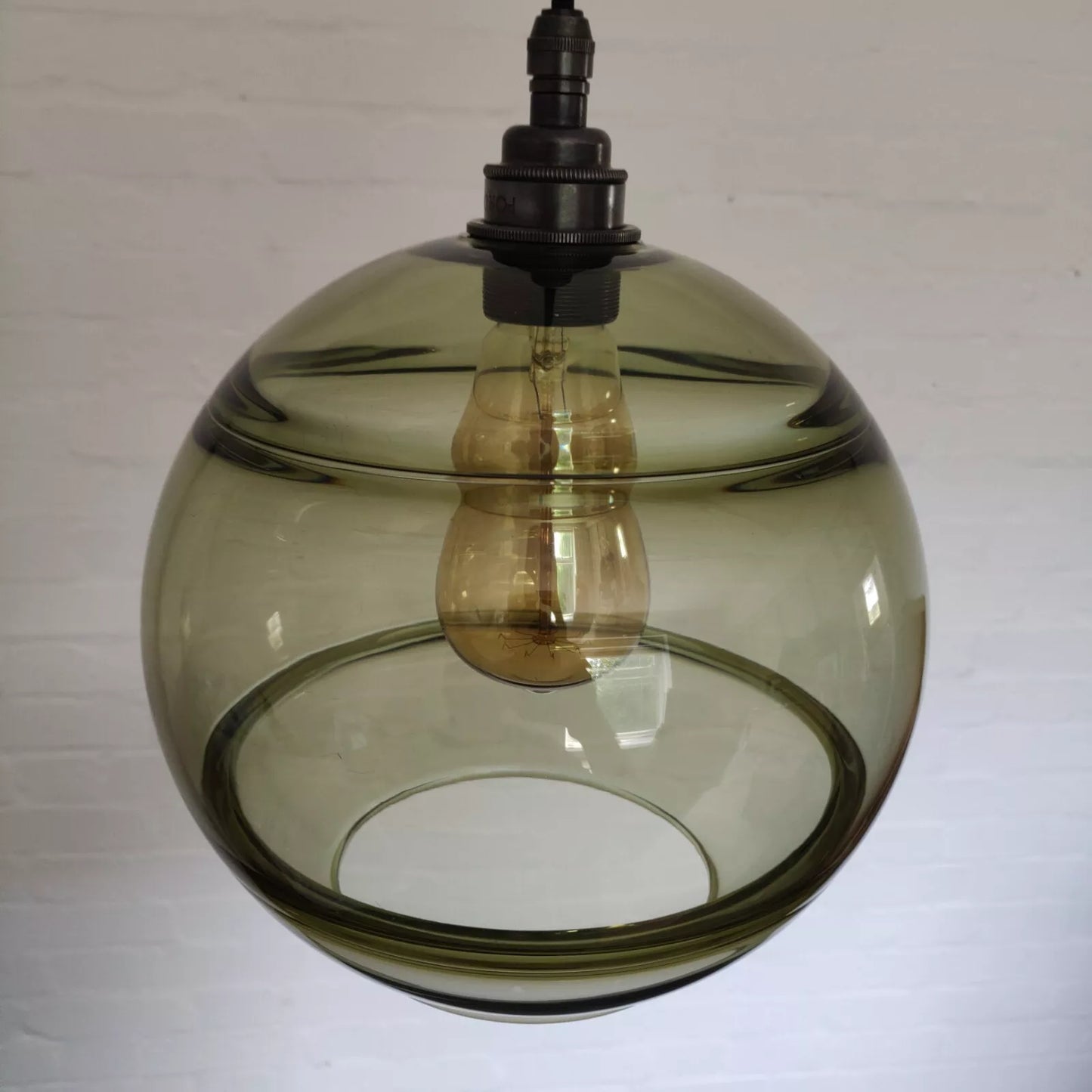 Porta Romana Green Glass Ball Pendant Ceiling Light