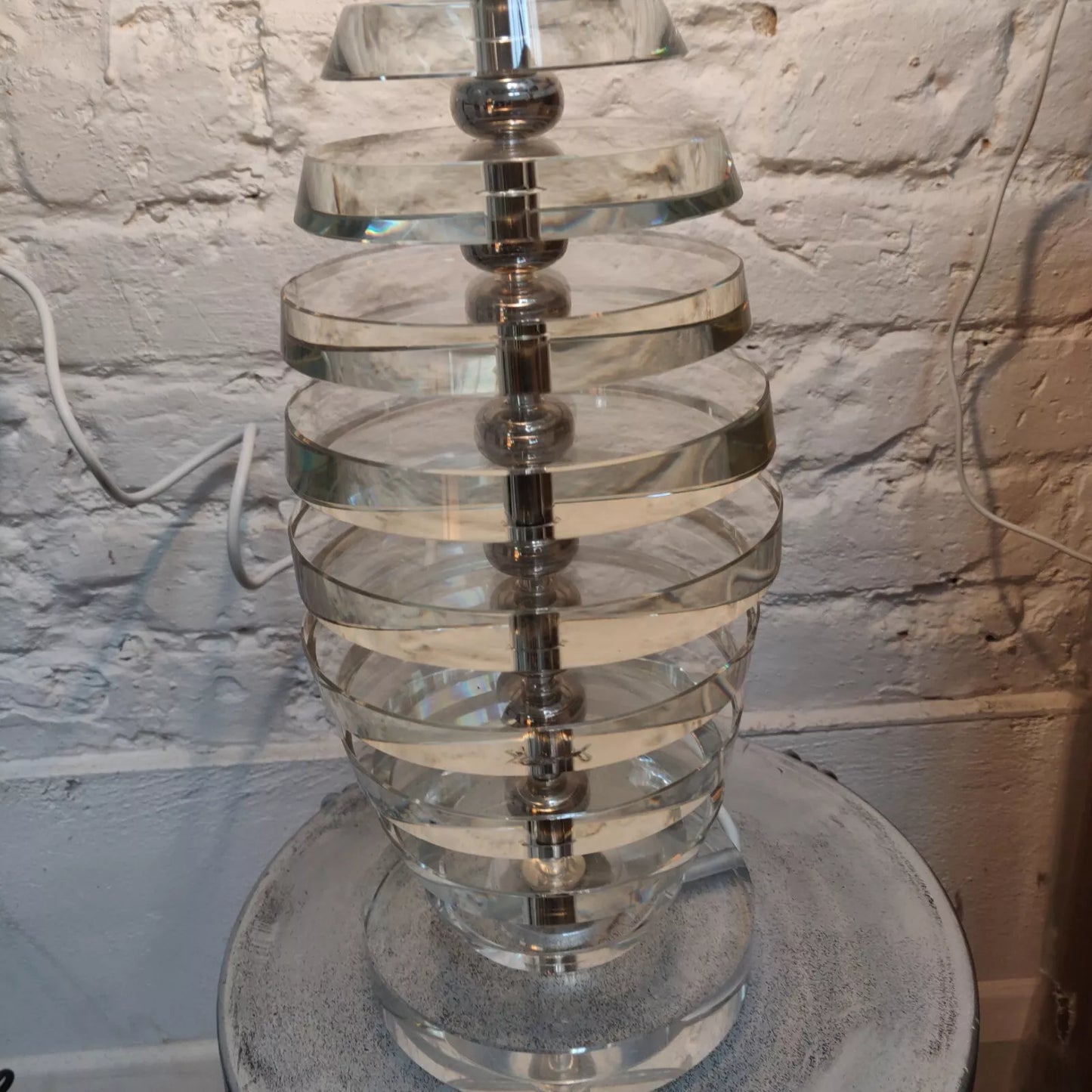 R.V.Astley Stacked Glass Table Lamp