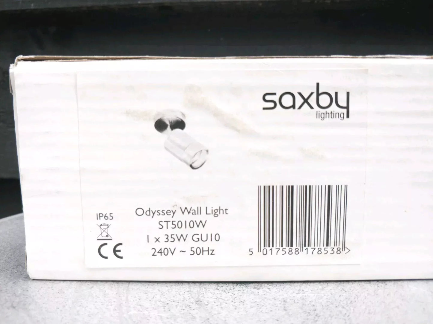 Saxby Lighting Odyssey Wall Light ST5010W 1x 35W GU10 240V~50Hz