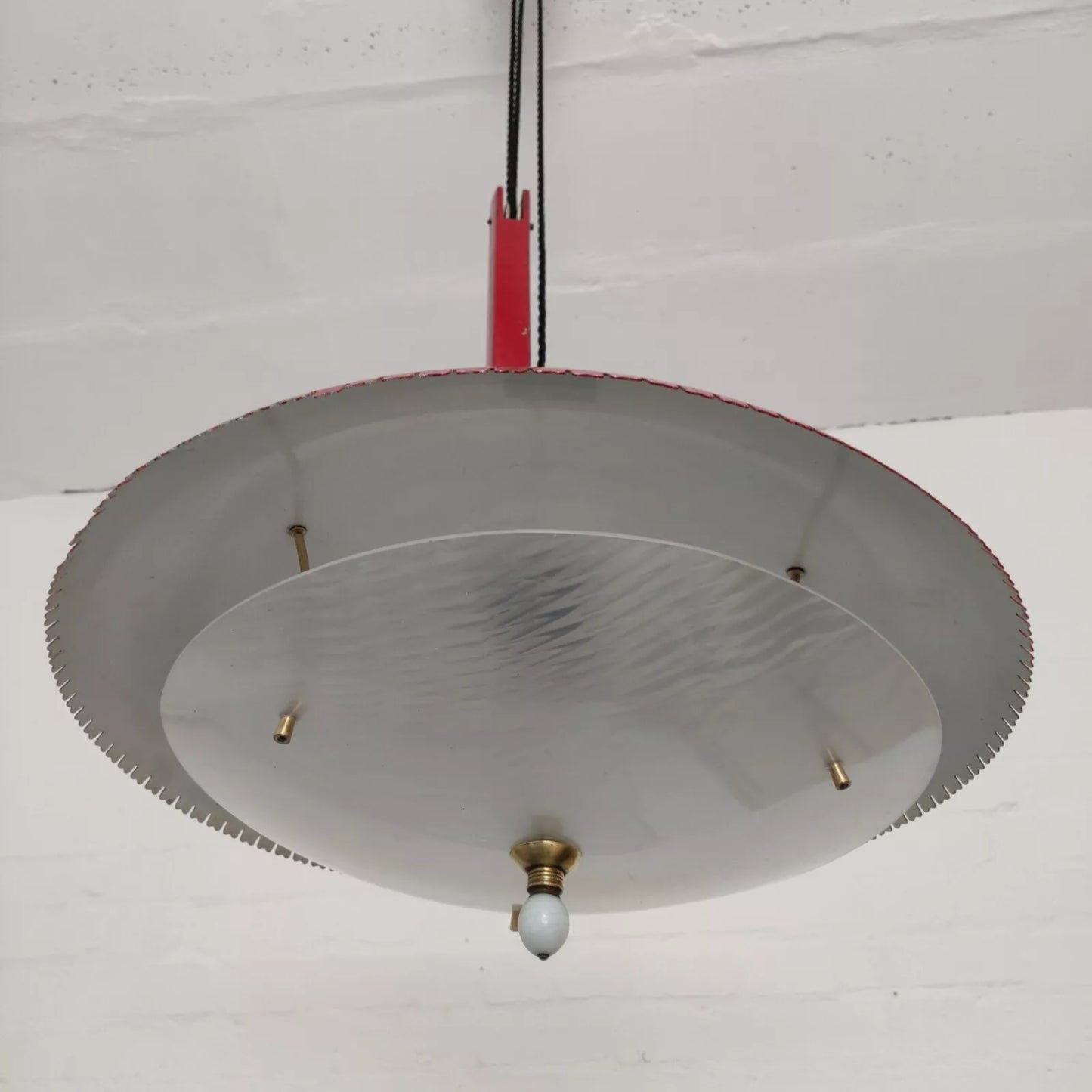 Spanish 1950s Counterweight Art Deco Pendant Ceiling Light