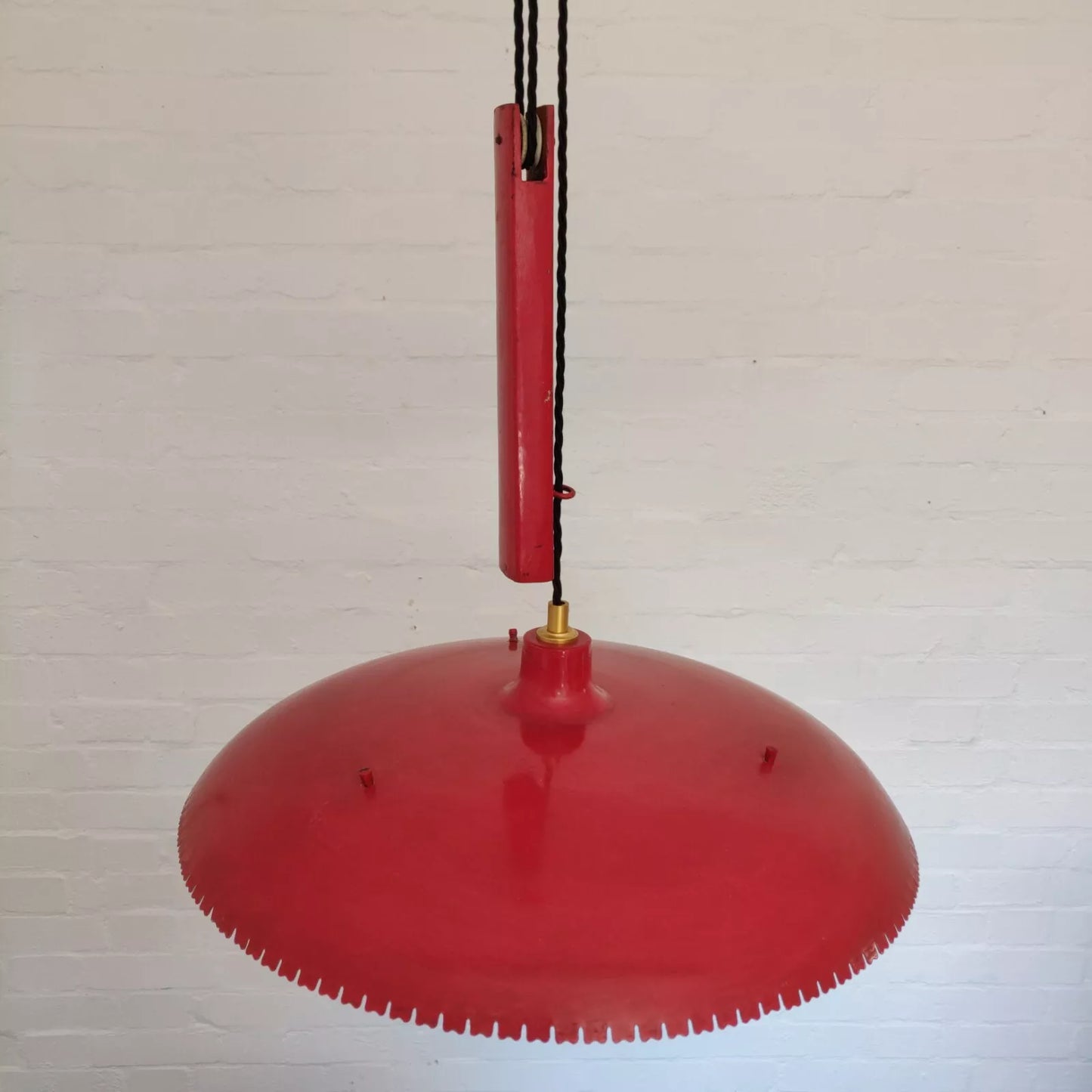 Spanish 1950s Counterweight Art Deco Pendant Ceiling Light