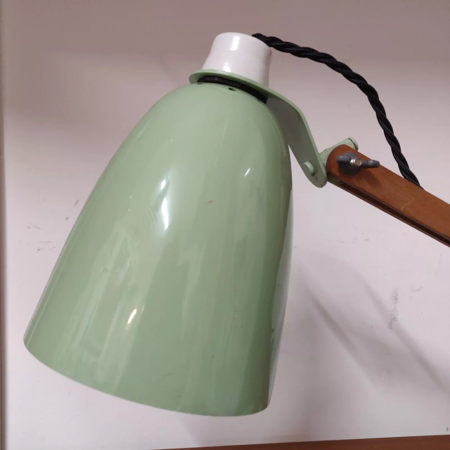 Terrance Conran Mac Lamp For Habitat Mint Green Wooden Arms