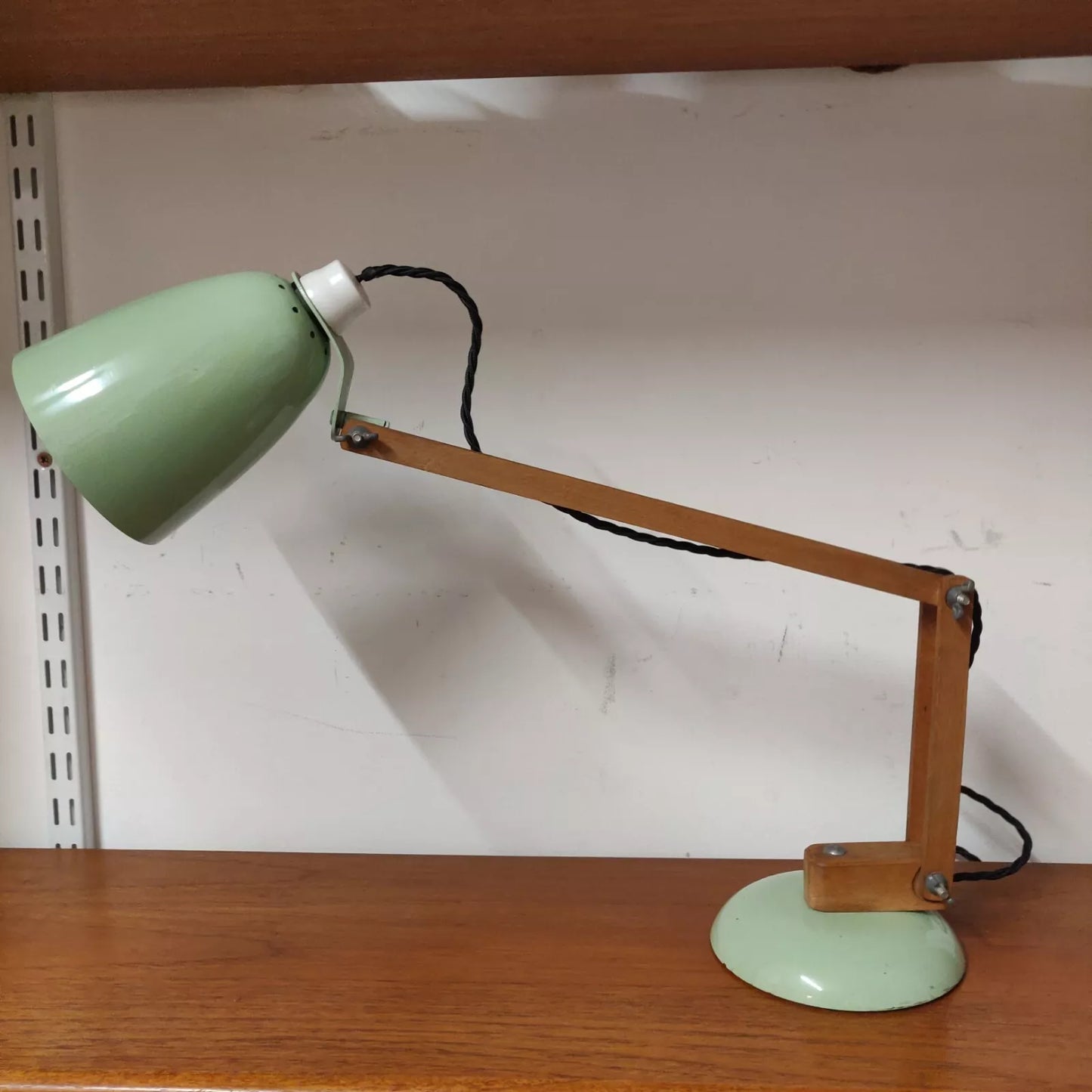 Terrance Conran Mac Lamp For Habitat Mint Green Wooden Arms