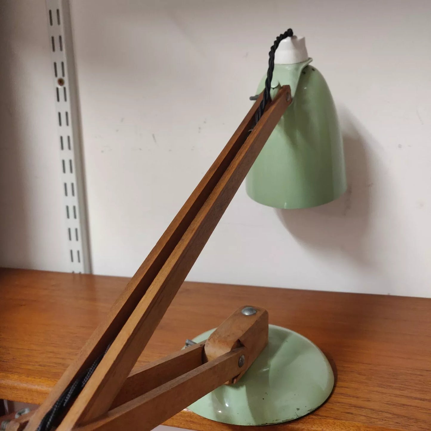 Terrance Conran Mac Lamp For Habitat Mint Green Wooden Arms